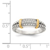 Shey Couture Sterling Silver with 14K Accent Antiqued Diamond Ring