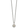 Shey Couture Sterling Silver Antiqued with 14K Accent 18 Inch Diamond Vintage Flower Necklace