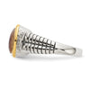 Shey Couture Sterling Silver with 14K Accent Antiqued Black Mother of Pearl and Diamond Ring