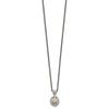 Shey Couture Sterling Silver Antiqued with 14K Accent 18 Inch Diamond Necklace