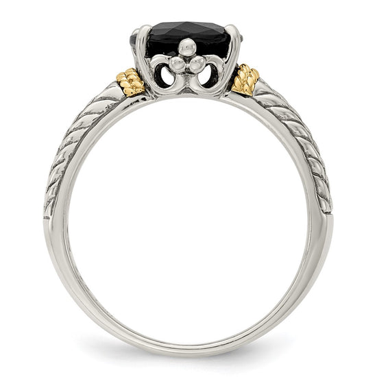 Sterling Silver with 14k Gemstone Ring