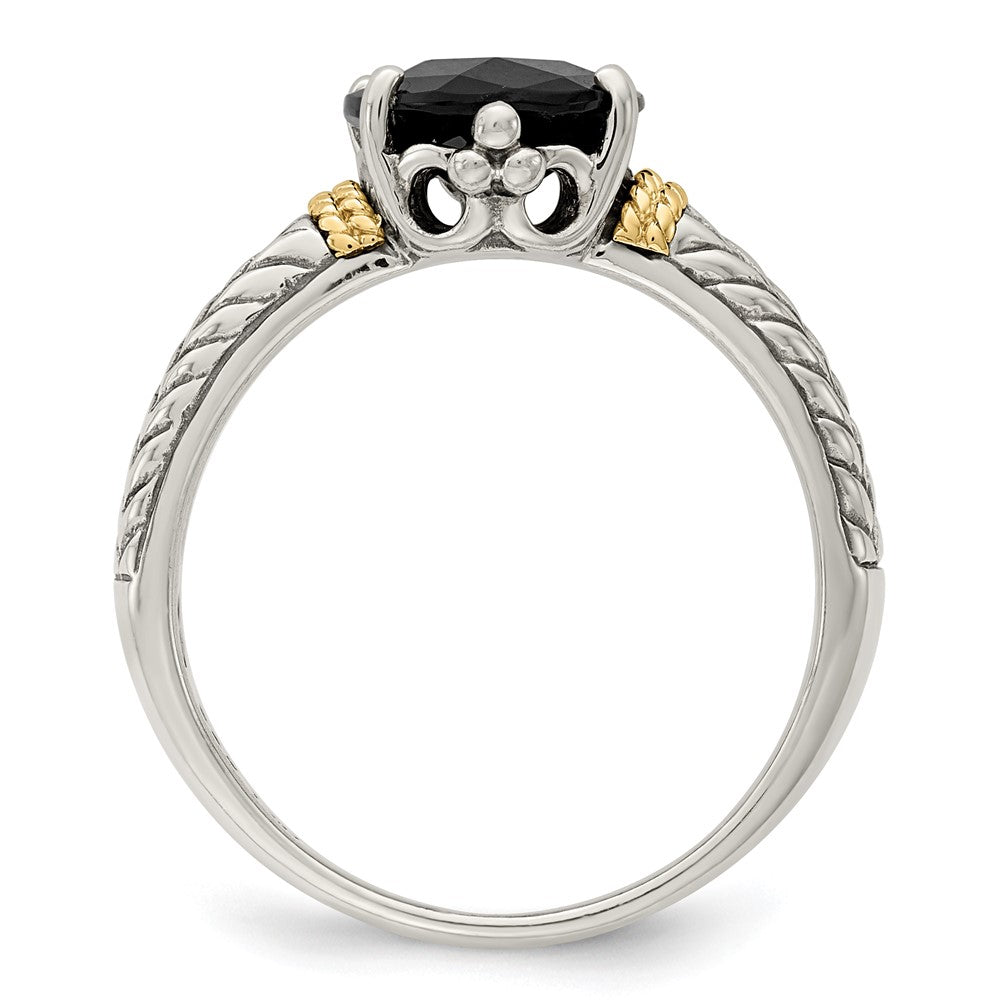Sterling Silver with 14k Gemstone Ring