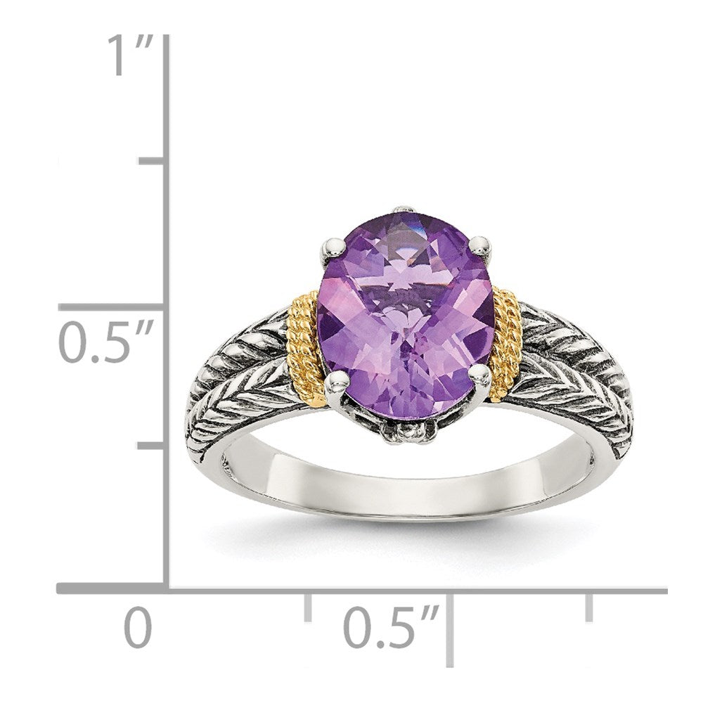 Sterling Silver with 14k Gemstone Ring