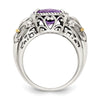 Sterling Silver Antiqued w/14k Gemstone Rings