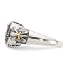 Sterling Silver Antiqued w/14k Gemstone Rings