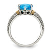 Sterling Silver with 14k Gemstone Ring