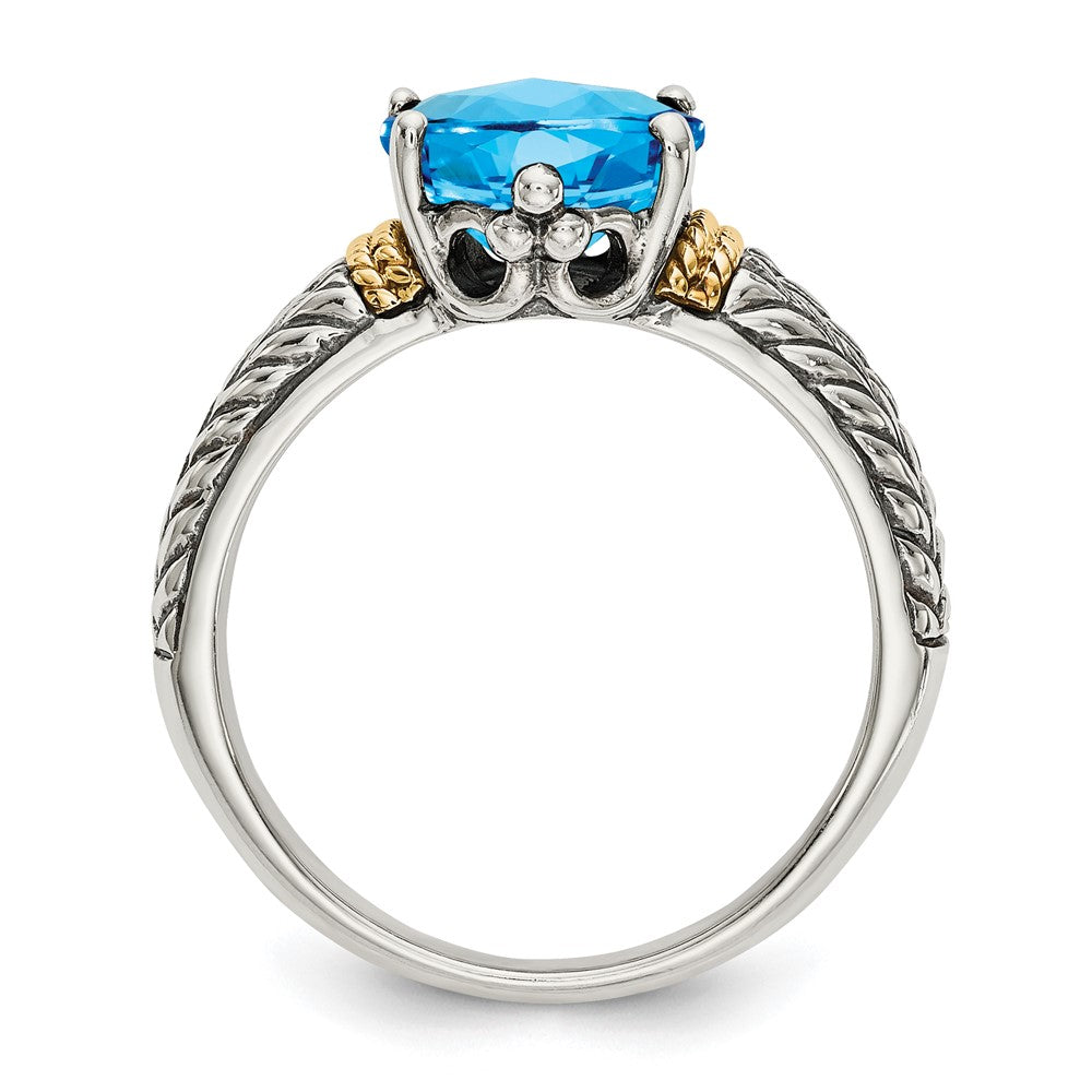 Sterling Silver with 14k Gemstone Ring