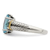 Sterling Silver with 14k Gemstone Ring