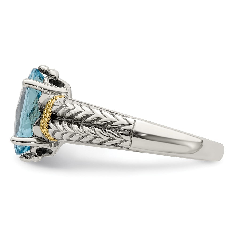 Sterling Silver with 14k Gemstone Ring