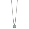 Sterling Silver w/14k Floral Gemstone Necklace