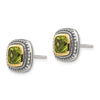 Sterling Silver with 14K Accent Gemstone Earrings
