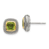 Sterling Silver with 14K Accent Gemstone Earrings