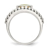 Sterling Silver w/14k Accent Antiqued Cushion Gemstone Rings
