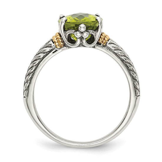 Sterling Silver with 14k Gemstone Ring