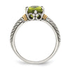 Sterling Silver with 14k Gemstone Ring