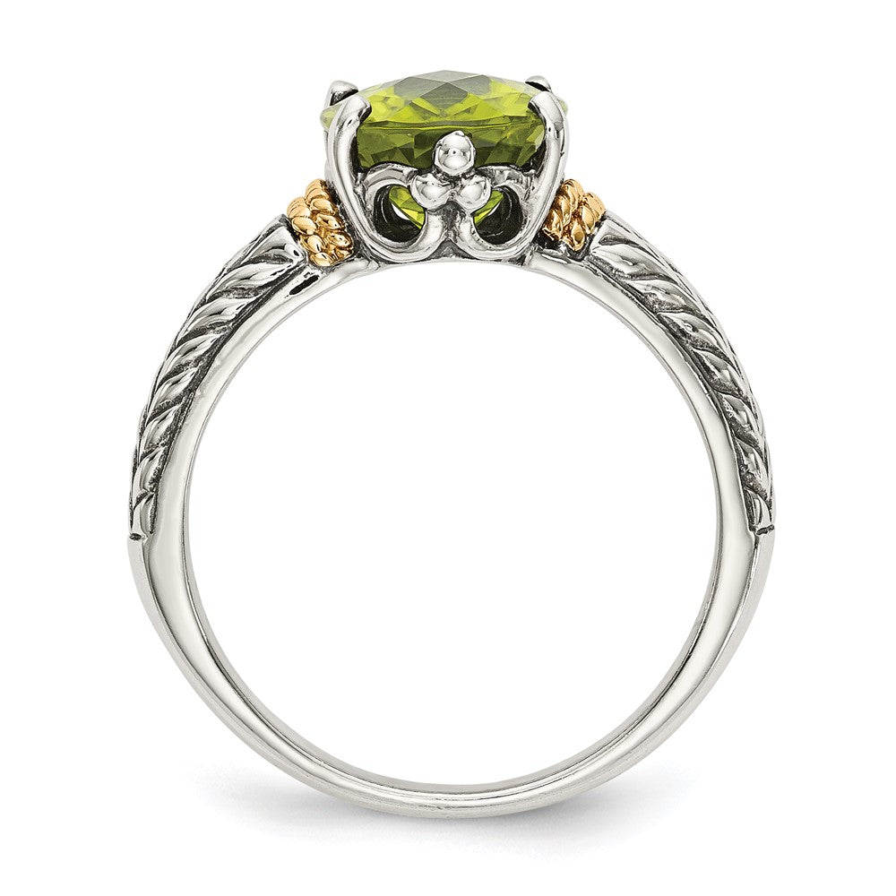 Sterling Silver with 14k Gemstone Ring