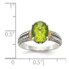 Sterling Silver with 14k Gemstone Ring