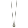 Sterling Silver w/14k Floral Gemstone Necklace
