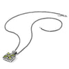 Sterling Silver w/14k Floral Gemstone Necklace