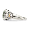 Sterling Silver Antiqued w/14k Gemstone Rings