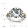 Sterling Silver Antiqued w/14k Gemstone Rings