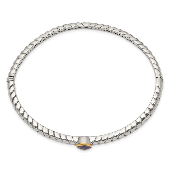 Gold Gemstone Hinged Bangles