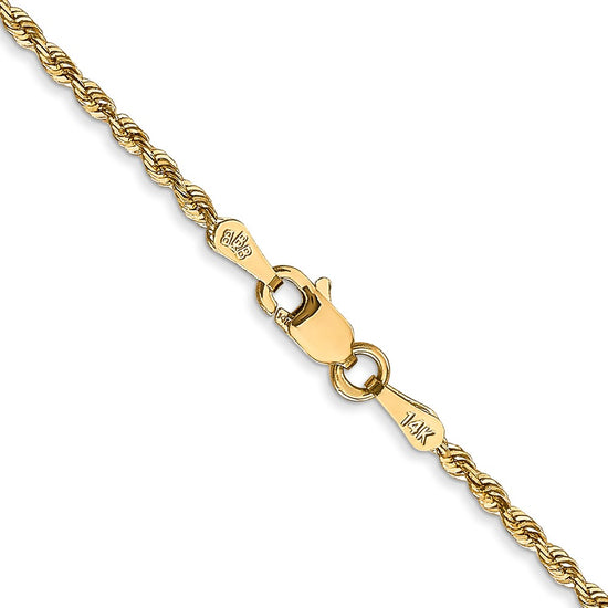 Gold (14K & 10K) Diamond-Cut Quadruple Rope Chain — 1.85 mm
