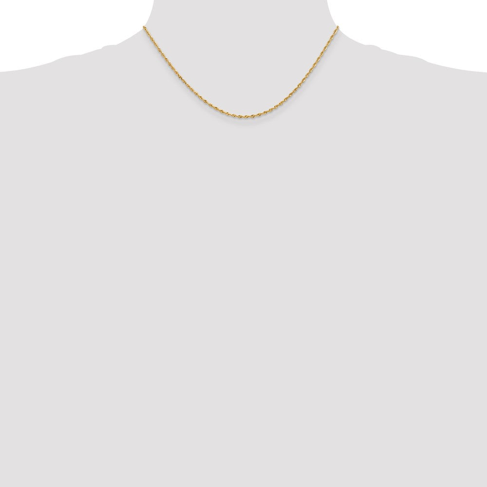 Gold (14K & 10K) Diamond-Cut Quadruple Rope Chain — 1.85 mm