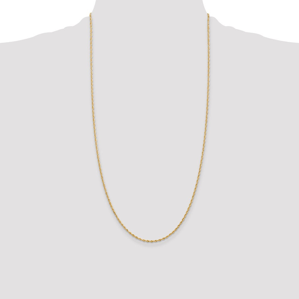 Gold (14K & 10K) Diamond-Cut Quadruple Rope Chain — 1.85 mm