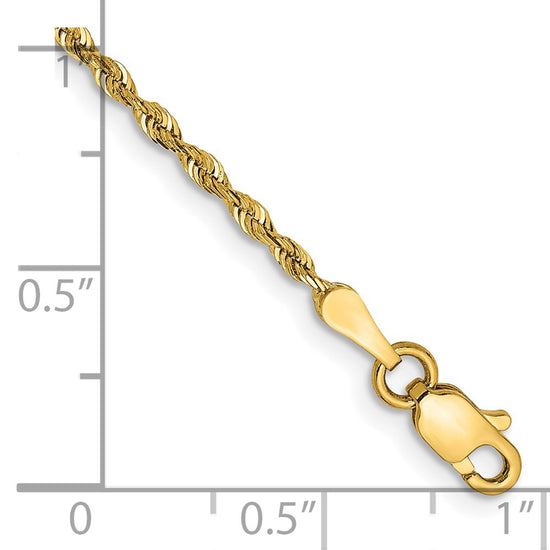 Gold (14K & 10K) Diamond-Cut Quadruple Rope Chain — 1.85 mm