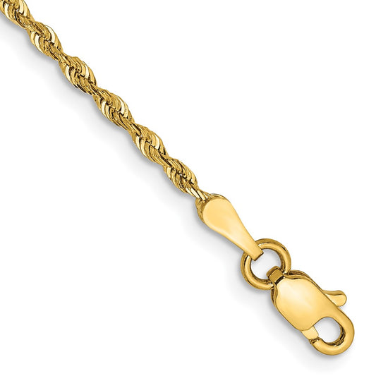 Gold (14K & 10K) Diamond-Cut Quadruple Rope Chain — 1.85 mm