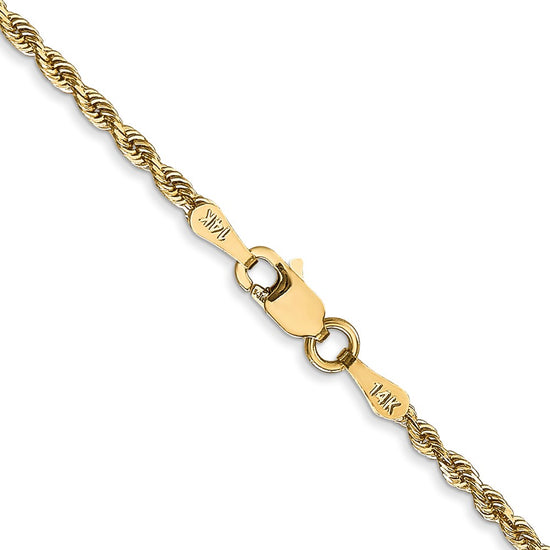 Gold (14K & 10K) Diamond-Cut Quadruple Rope Chain — 2 mm