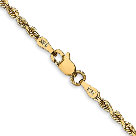 Gold (14K & 10K) Diamond-Cut Quadruple Rope Chain — 2.25 mm