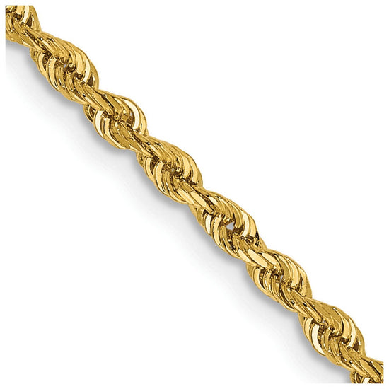 Gold (14K & 10K) Diamond-Cut Quadruple Rope Chain — 2.25 mm