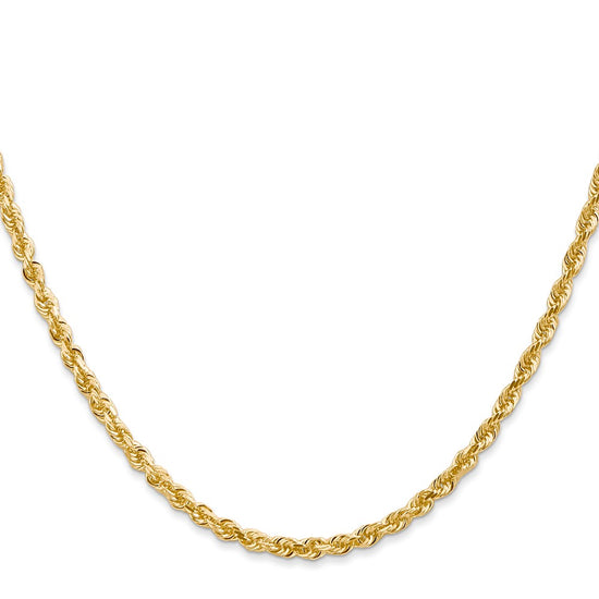 Gold (14K & 10K) Diamond-Cut Quadruple Rope Chain — 3 mm