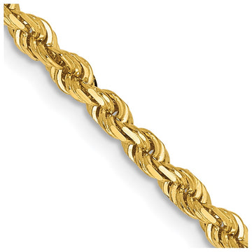Gold (14K & 10K) Diamond-Cut Quadruple Rope Chain — 3 mm