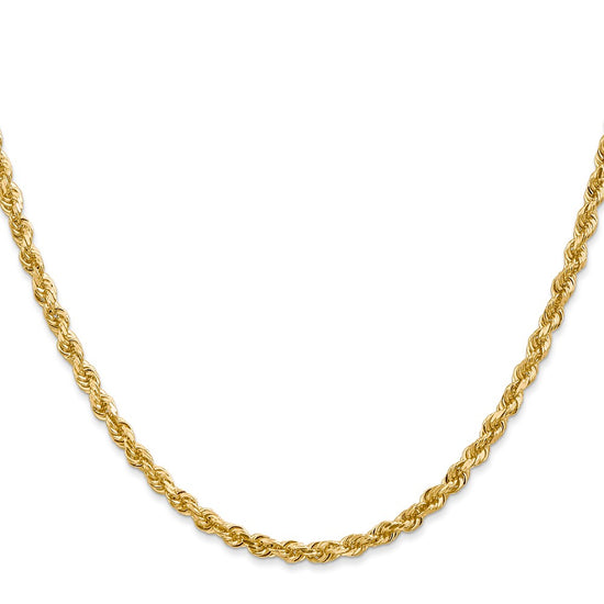 Gold (14K & 10K) Diamond-Cut Quadruple Rope Chain — 3.35 mm
