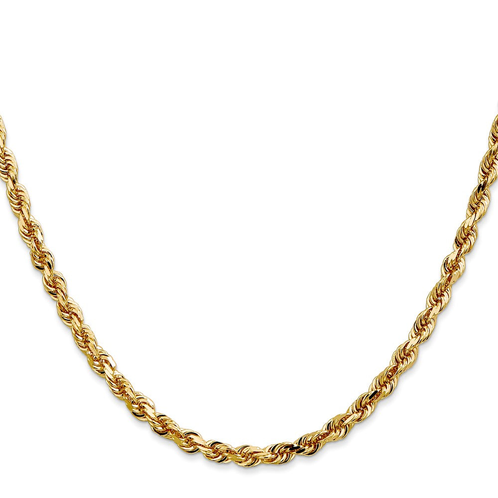Gold (14K & 10K) Diamond-Cut Quadruple Rope Chain — 4 mm