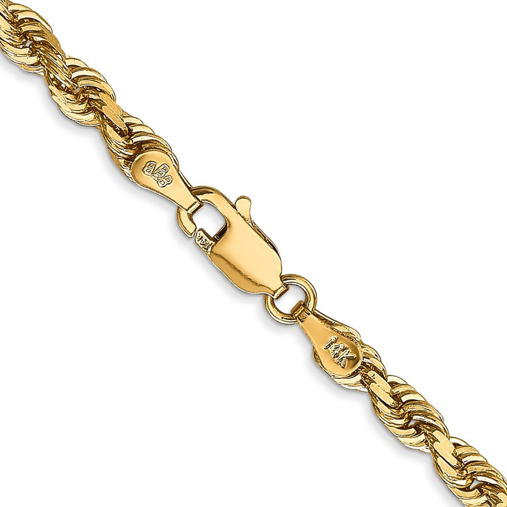 Gold (14K & 10K) Diamond-Cut Quadruple Rope Chain — 4 mm