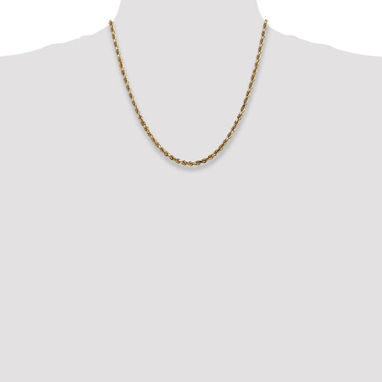 Gold (14K & 10K) Diamond-Cut Quadruple Rope Chain — 4 mm