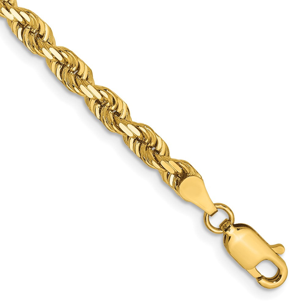 Gold (14K & 10K) Diamond-Cut Quadruple Rope Chain — 4 mm