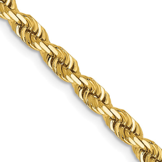 Gold (14K & 10K) Diamond-Cut Quadruple Rope Chain — 4 mm