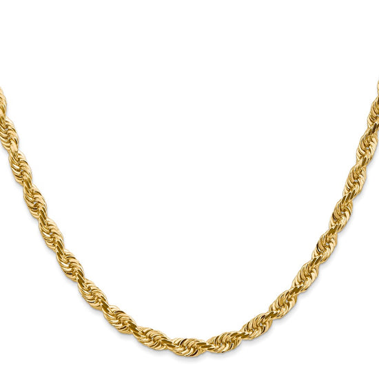 Gold (14K & 10K) Diamond-Cut Quadruple Rope Chain — 4.5 mm
