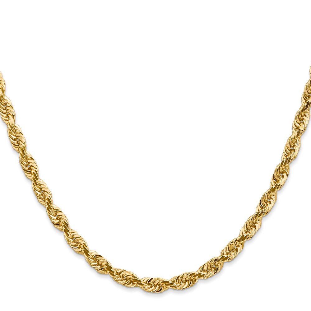 Gold (14K & 10K) Diamond-Cut Quadruple Rope Chain — 4.5 mm