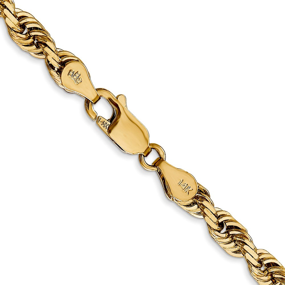 Gold (14K & 10K) Diamond-Cut Quadruple Rope Chain — 4.5 mm