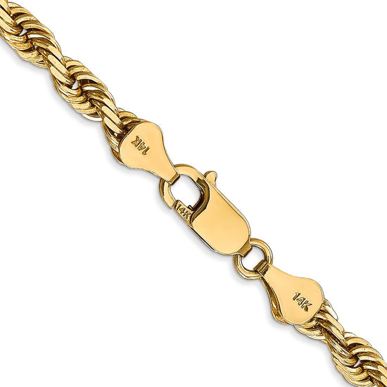 Gold (14K & 10K) Diamond-Cut Quadruple Rope Chain — 5 mm
