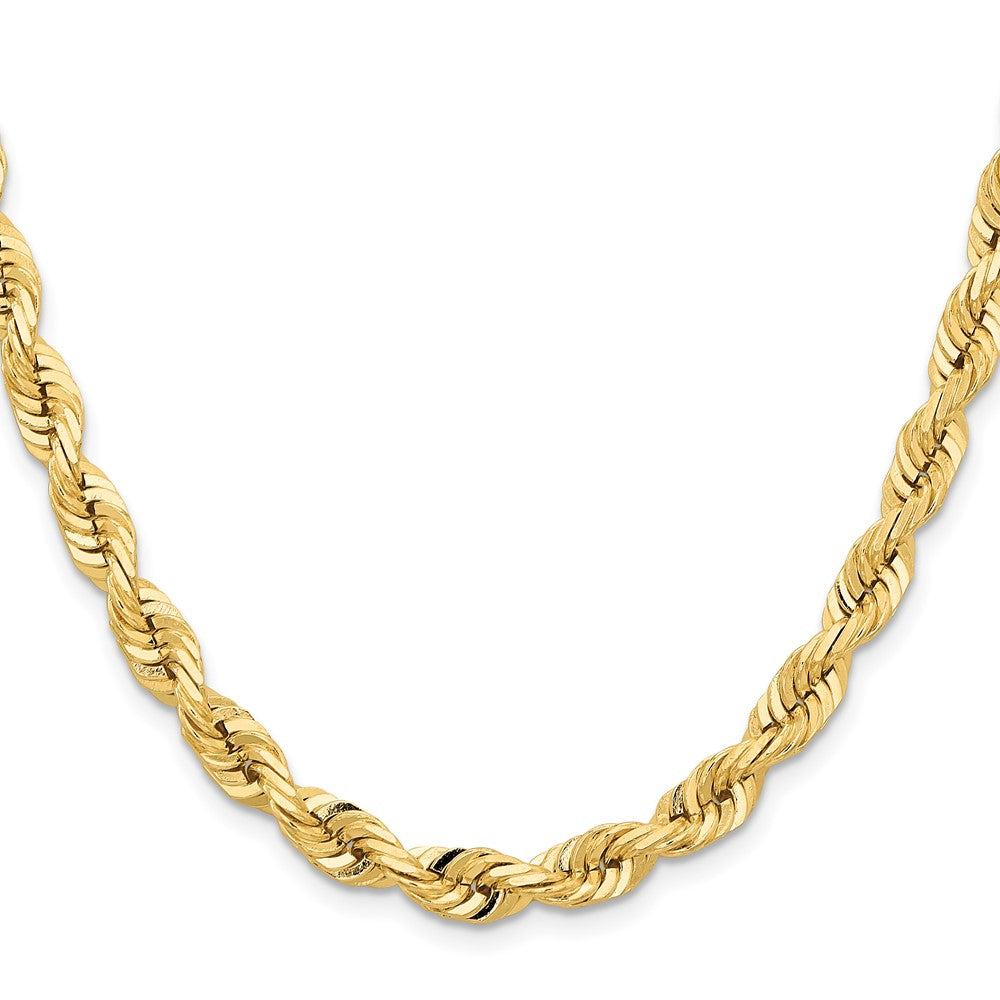 Gold (14K & 10K) Diamond-Cut Quadruple Rope Chain — 7 mm