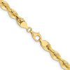Gold (14K & 10K) Diamond-Cut Quadruple Rope Chain — 7 mm