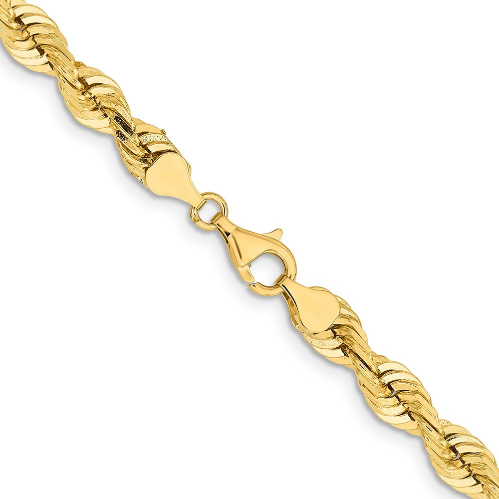 Gold (14K & 10K) Diamond-Cut Quadruple Rope Chain — 7 mm