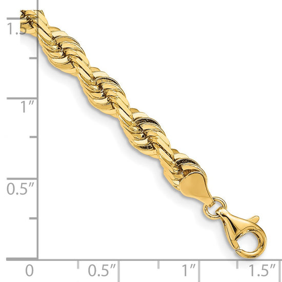 Gold (14K & 10K) Diamond-Cut Quadruple Rope Chain — 7 mm